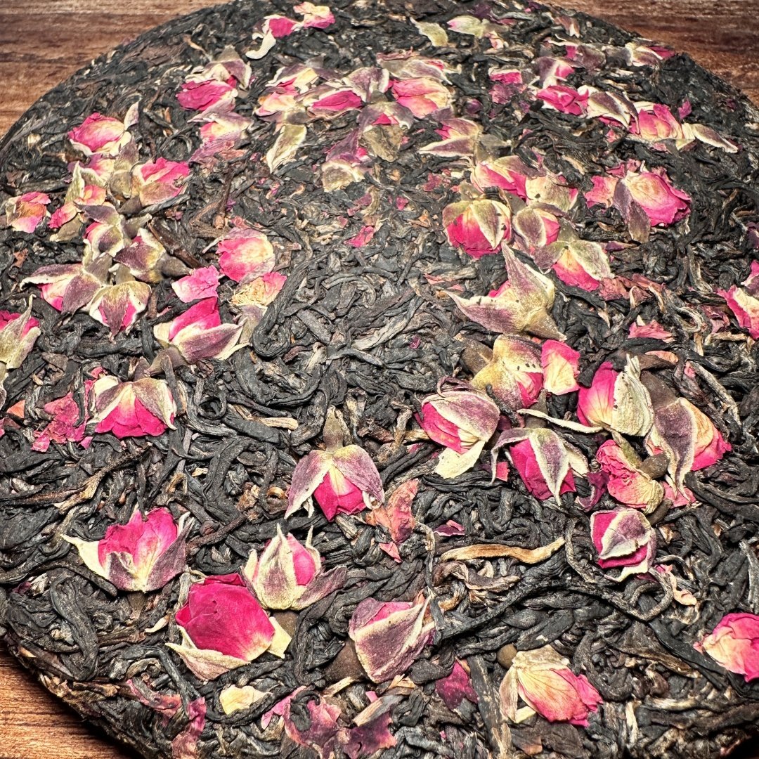 玫瑰滇红茶叶357克饼茶高山高原纯天然花香重瓣玫瑰花茶调味茶
