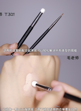 毛老师同款T22精细遮瑕刷T301双头海绵点斑刷黑眼圈眼线刷泪沟刷