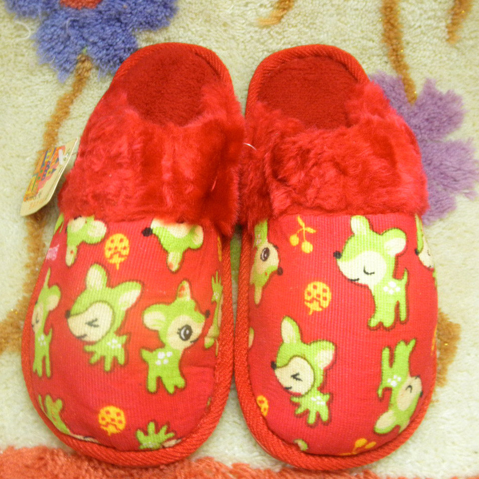 Pantoufles enfants en velours côtelé pour hiver - Ref 1015835 Image 1