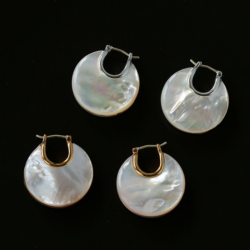 TU家法式复古优雅小众设计天然白贝母耳环高级轻奢百搭耳钉耳饰女,饰品/流行首饰/时尚饰品新,耳钉,淘宝优惠券,粉丝福利购,淘宝优惠卷