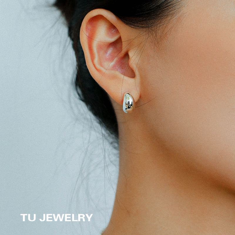 TU JEWELRY小众简约博主风小水滴耳钉韩国ins气质百搭925银针耳环,饰品/流行首饰/时尚饰品新,耳钉,淘宝优惠券,粉丝福利购,淘宝优惠卷