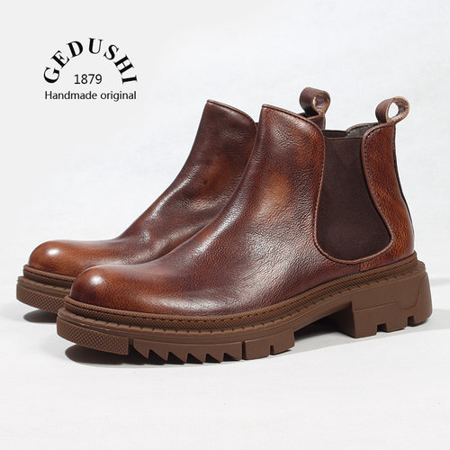 切尔西靴男士英伦复古鞋子