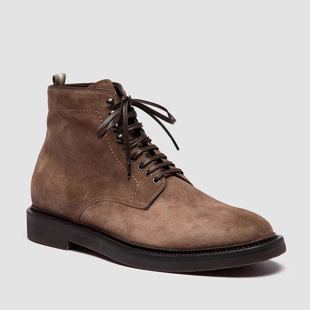 英伦风厚底马丁靴男冬季反绒皮短筒系带工装靴复古沙漠靴软底舒适,流行男鞋,马丁靴,淘宝优惠券,粉丝福利购,淘宝优惠卷