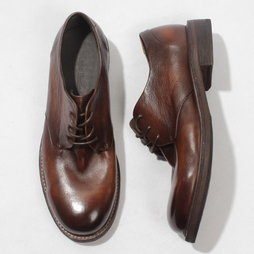 欧美复古头层真牛皮休闲皮鞋