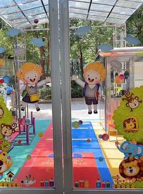幼儿园玻璃贴纸双面大门防水创意卡通儿童房贴画装饰窗贴防晒自贴