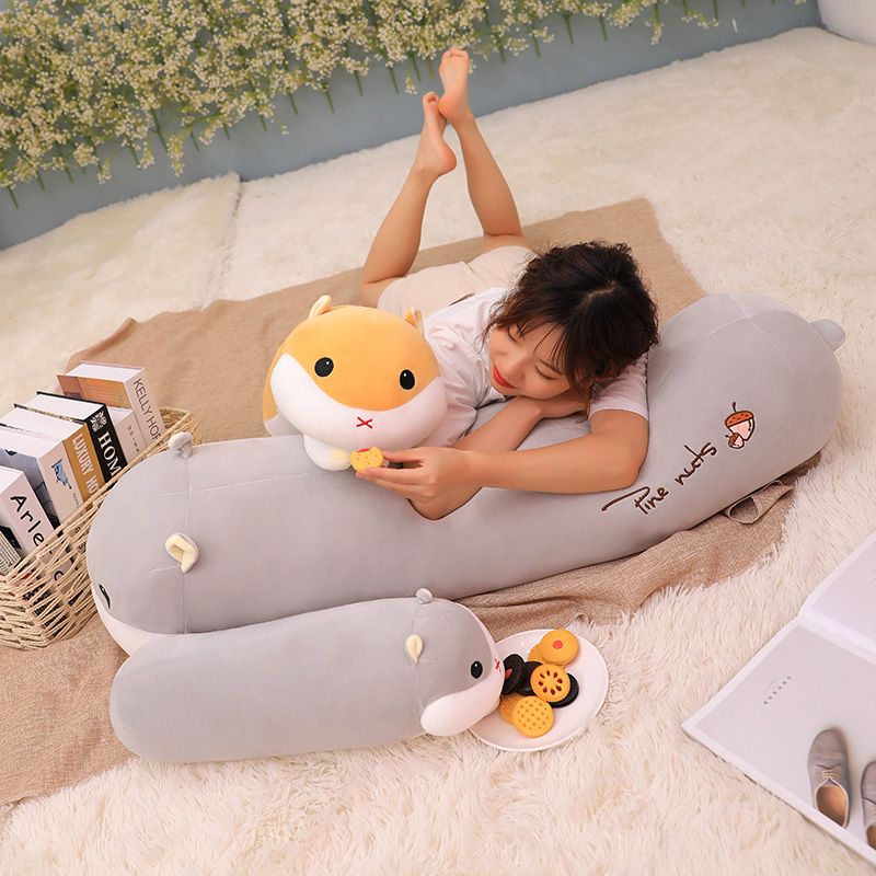 可爱仓鼠毛绒玩具长条抱枕床上睡觉公仔超软女生玩偶娃娃生日礼物在类目 玩具/童车/益智/积木/模型, 毛绒布艺类玩具中 - 来自Buy2taobao.com提供专业的淘宝代购服务