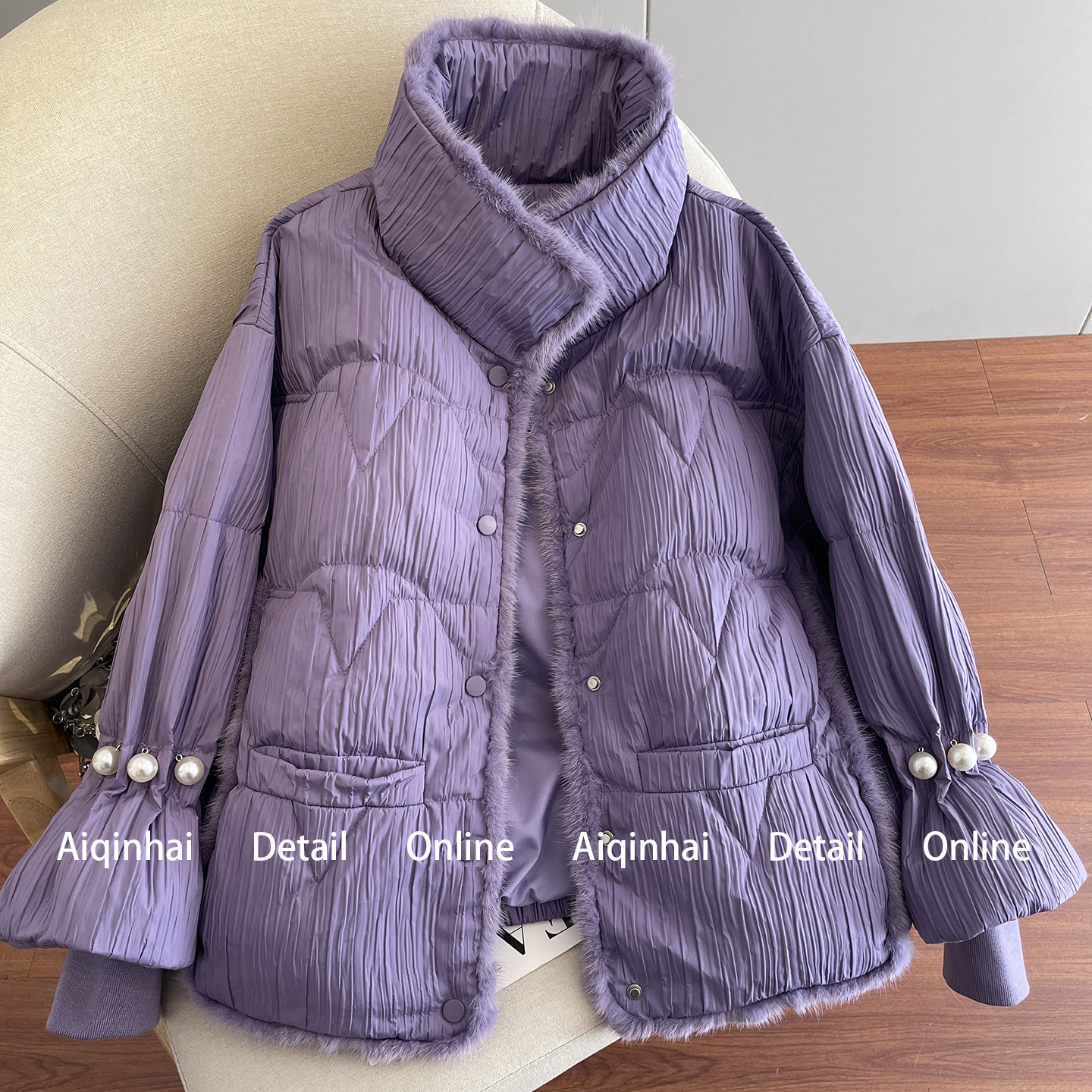 小香风短款羽绒服女2025冬季新款水貂毛小个子巨好看的冬装外套