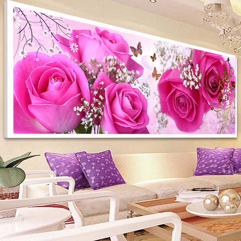 2022新款卧室钻石画满钻结婚花卉