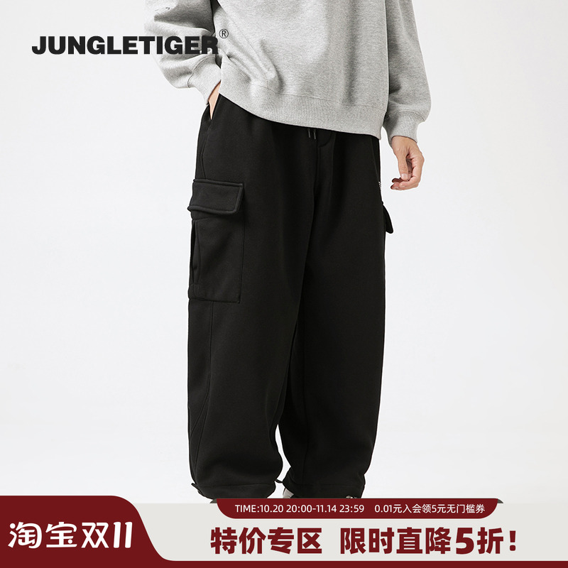 丛林老虎街头潮牌加绒休闲裤卫裤