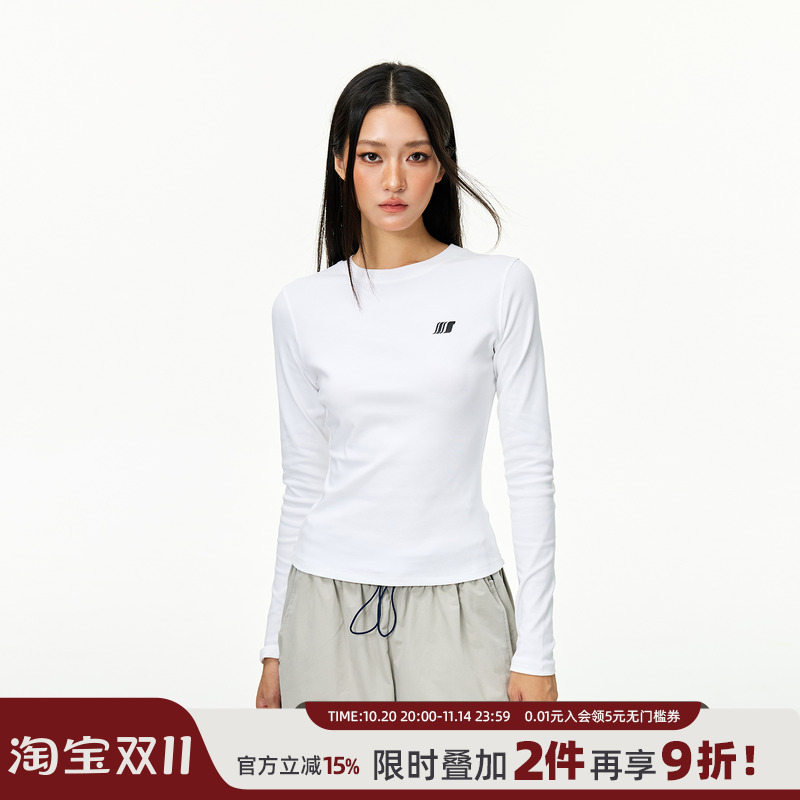 丛林老虎美式修身内搭长袖T恤女