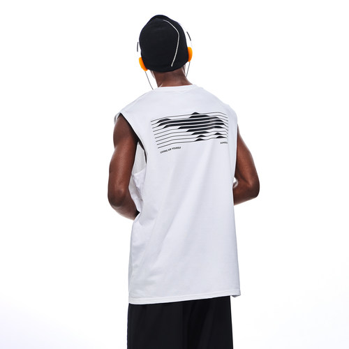 丛林老虎新中式山峰云海背心男