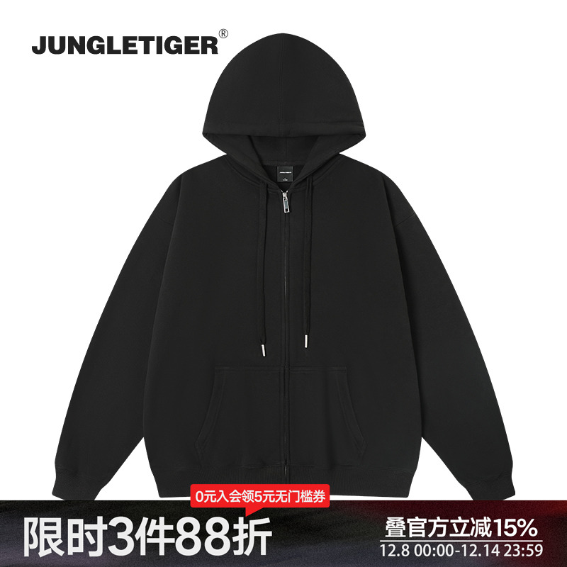 丛林老虎美式高街潮牌连帽卫衣男