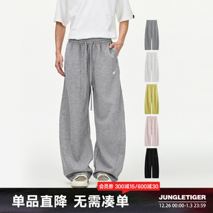 运动休闲裤 丛林老虎美式 男女2025秋冬宽松阔腿卫裤 长裤 简约弯刀裤