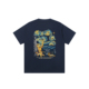 丛林老虎星空猫咪涂鸦情侣纯棉T恤美式 男 设计感260g重磅圆领短袖