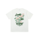 潮流宽松白色纯棉半袖 美式 女 t恤男夏季 丛林老虎植物花朵情侣短袖