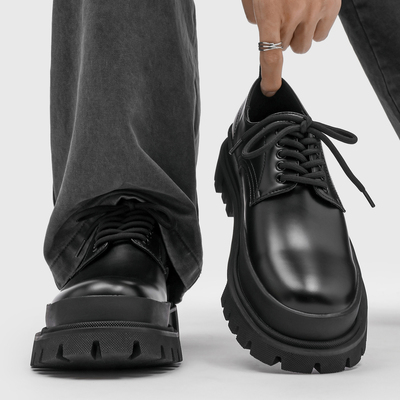 德比鞋男款厚底高级感通勤皮鞋