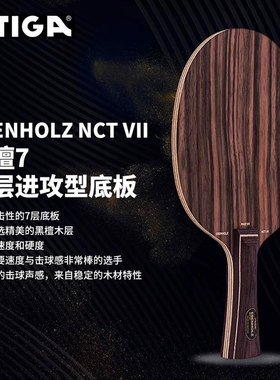 斯蒂卡乒乓球拍黑檀木快攻弧圈
