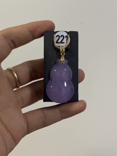 天然缅甸a货翡翠冰种满紫葫芦吊坠玉石福禄寓意美好挂件珠宝送礼
