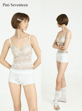 【PINI 17长期主义】SS25 百搭白色蕾丝小吊带背心女