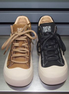 西村名物2024秋冬新款大头复古百搭休闲英伦风休闲鞋女X24DS46911