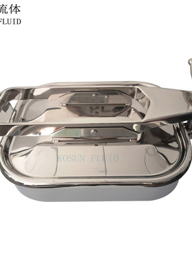 卫生食品级常带压力方形人孔盖不锈钢镜面快开焊接压条观察放料口