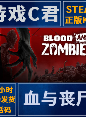 PC正版 Steam游戏 血与丧尸 僵尸 Blood And Zombies    全球Key