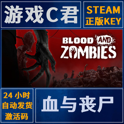 PC正版 Steam游戏 血与丧尸 僵尸 Blood And Zombies    全球Key