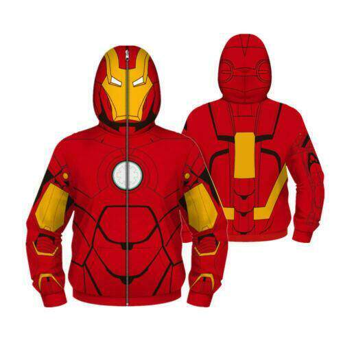 Kids Boys Avengers Captain America coat Iron Man Tops Hoodie