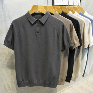 Shirt office summer work bussiness POLO sleeve men short