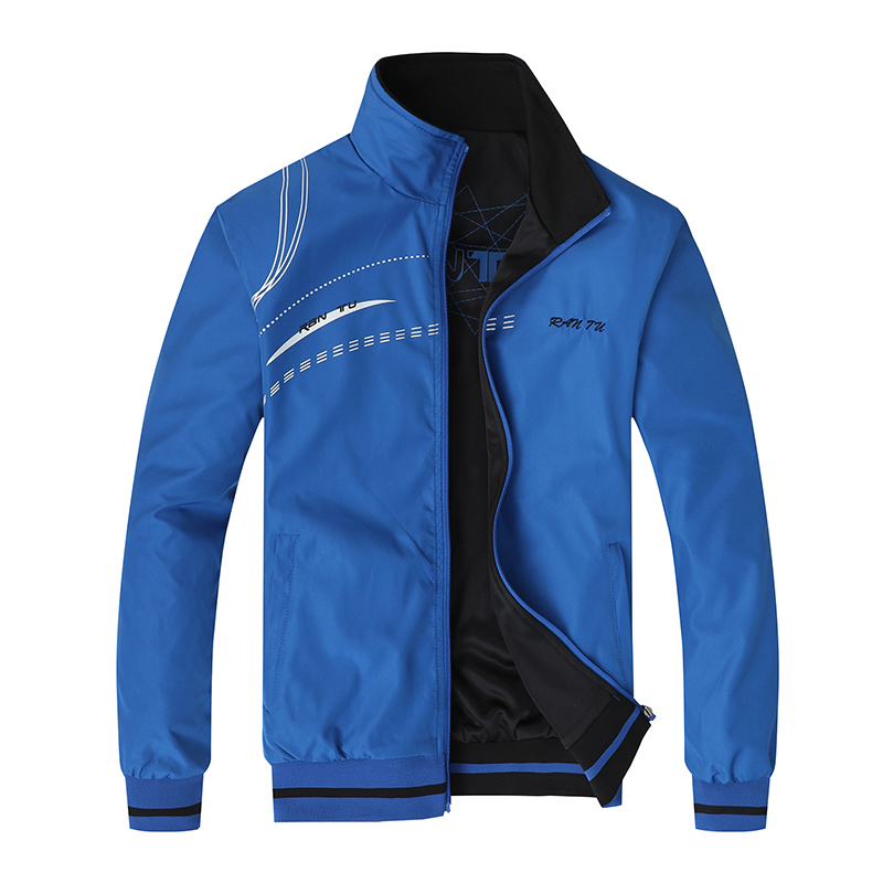 夹克冉图两面穿跑步立领中青年