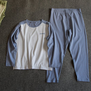 儿童内衣宽松打底线衣线裤 纯棉春秋薄款 青少年 套装 胖男孩秋衣秋裤