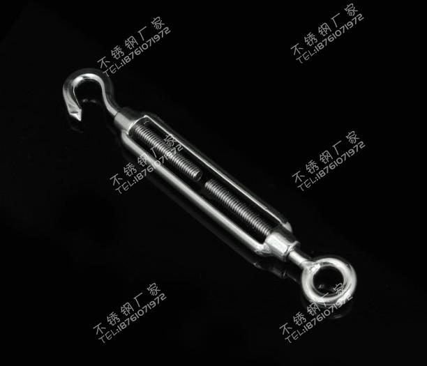 304不锈钢花篮螺丝M14 开体花兰螺丝 钢丝绳拉紧器 OC钩圈型14mm