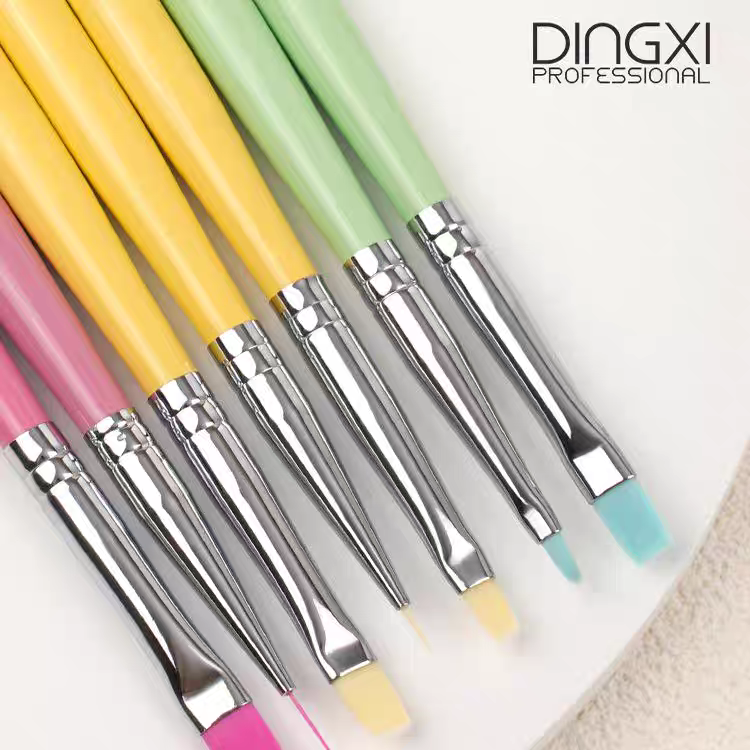 DINGXI丁茜多巴胺系列日式美甲笔刷套装工具拉线圆头方圆光疗笔