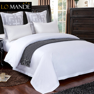 罗曼德酒店宾馆床上用品棉质60支喷气贡缎高密单品被套被罩