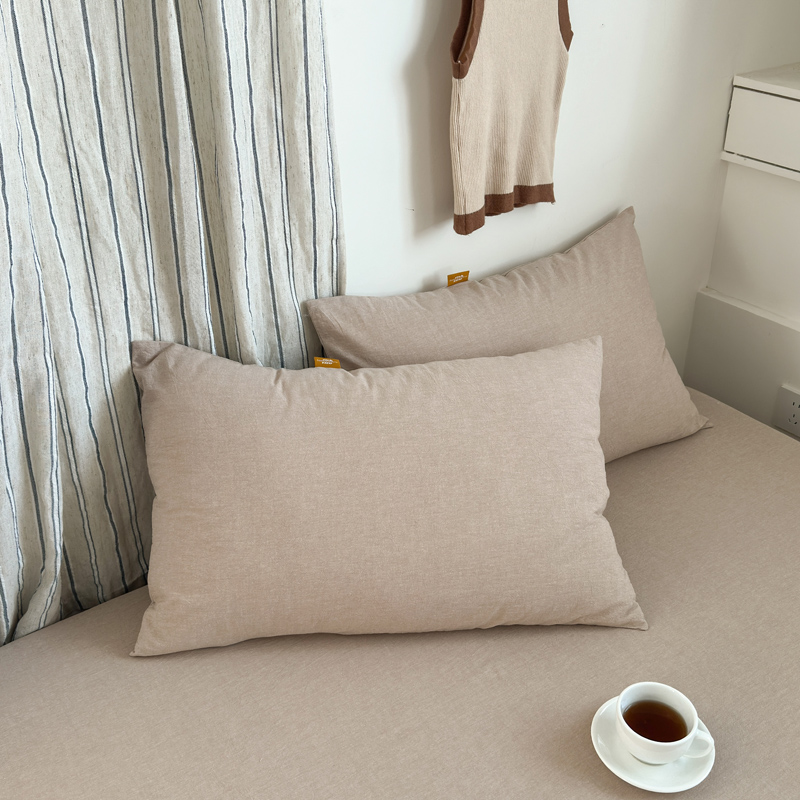 A类100全棉水洗棉单个枕套一对装