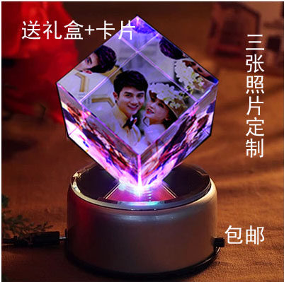 水晶影像制作情人节礼物diy照片定制礼品生日礼物送女友新奇特