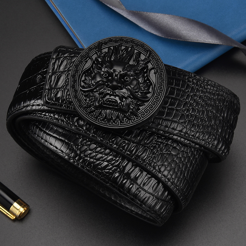 皮带男真皮古龙头霸气牛仔裤带