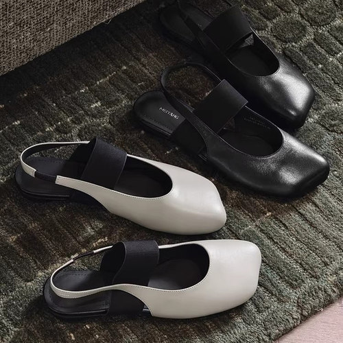 美洋MEIYANG 魔法带单鞋 牛皮羊皮_方头一字带低跟玛丽珍