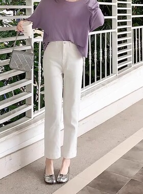 美洋MEIYANG 减磅三号薄牛仔 抗菌凉感直筒八九分