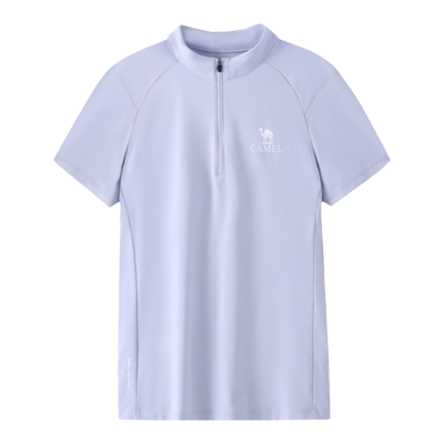 骆驼户外立领T恤男速干短袖