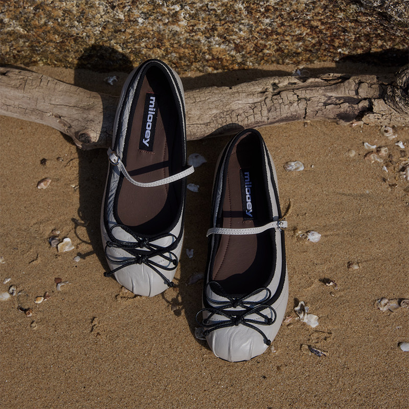 thumbnail for Lost Elk [Spring Twin Mary Jane] Spring New French Bow Mary Jane Temperament Single Shoes Woman