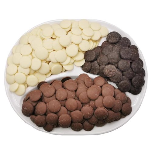 可可百利巧克力币500g 白巧34%29% 牛巧41% 38% 黑巧烘焙原料