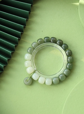 手链渐变色手链天然和田玉