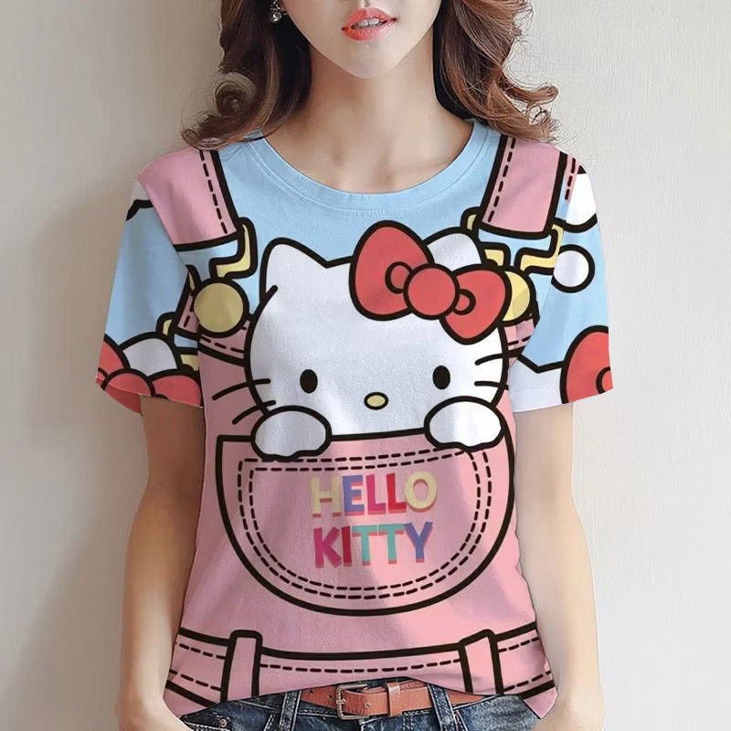 HelloKitty卡通印花短袖T恤女
