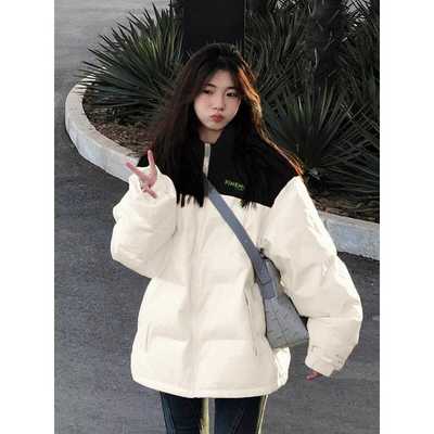 百搭宽松保暖加厚冬季羽绒棉服