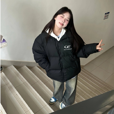 oversize美式复古高街加厚棉衣