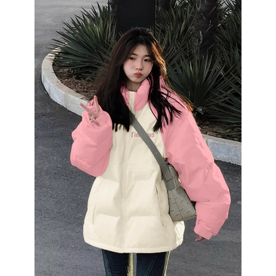 设计感小众美式加厚棉袄外套