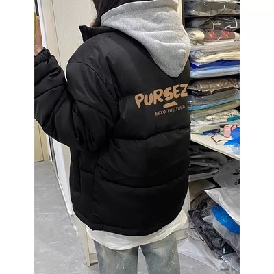 小个子棉衣女秋冬2024新款爆款黑色小众小众保暖棉袄加厚外套上衣