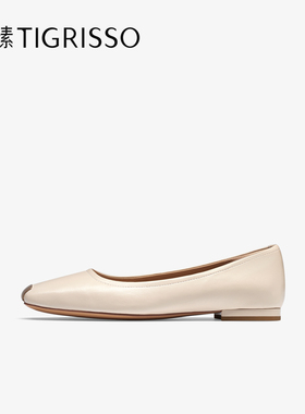 蹀愫百搭通勤气质女鞋瓢鞋配裙子方头浅口平底单鞋TA64131-12