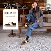 张婧仪美洋同款 子 鞋 糖果德训蹀愫红鞋 增高3.5运动薄底绿色休闲鞋